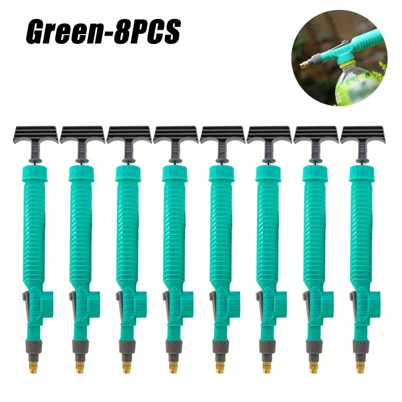 High Pressure Air Pump Manual Sprayer Adjustable Drink Bottle Spray Head Nozzle Garden Watering Tool Sprayer Agriculture Tools: Blue