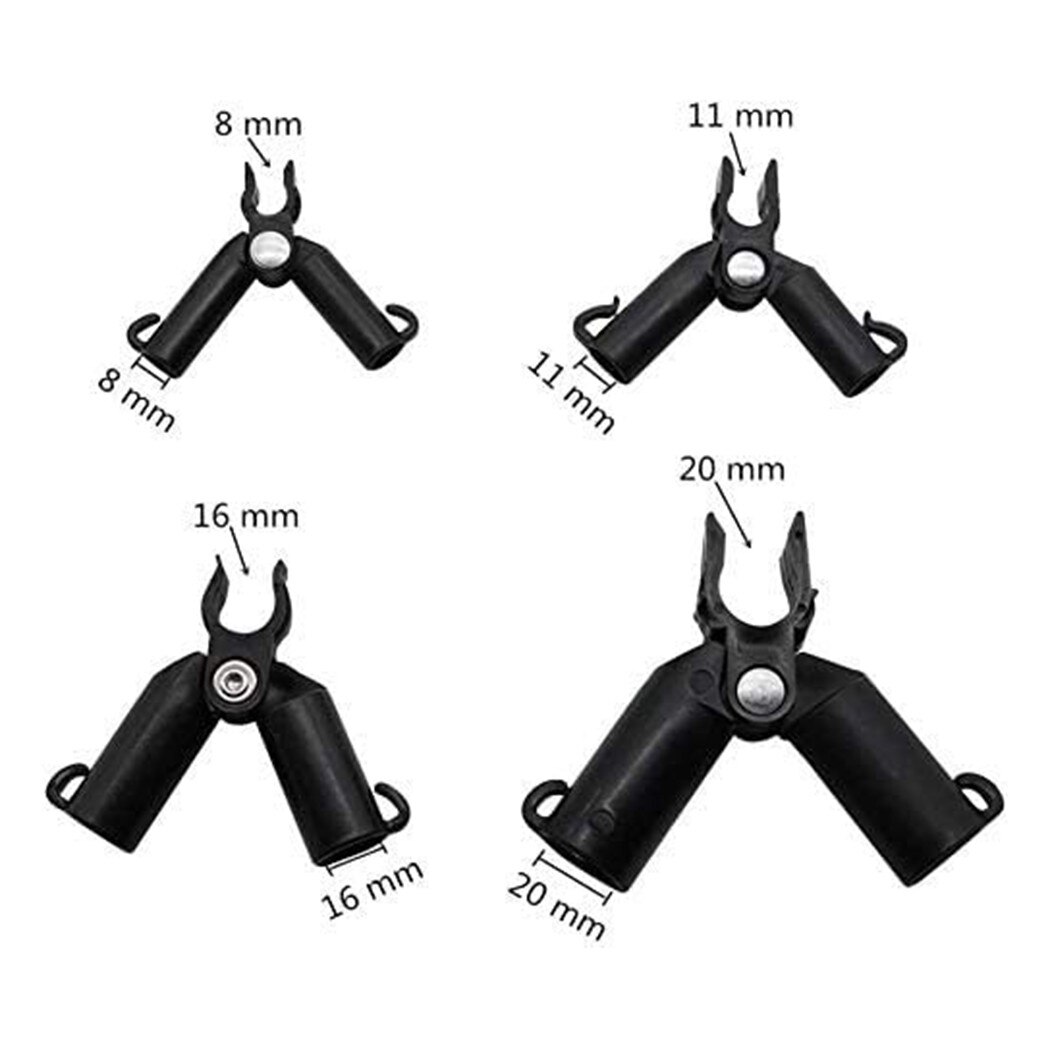 Trellis Clip 4PCS 8-20MM Angled Black Connecting Connector Gardening PP