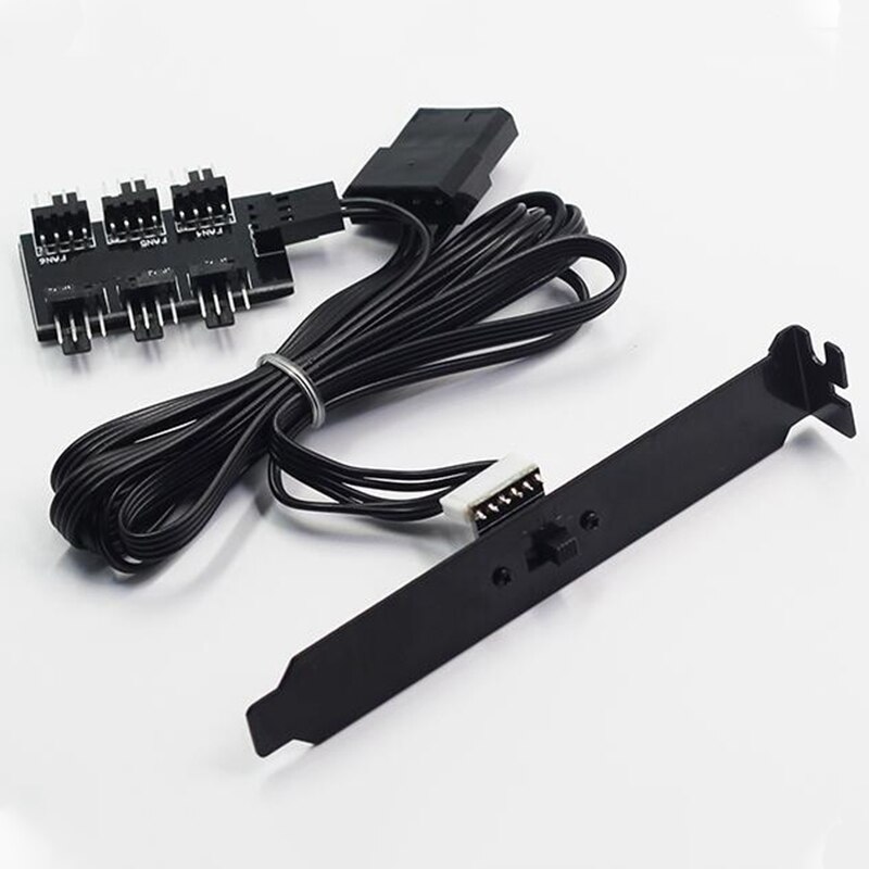 Computer Chassis Fan Temperature Control Governor PCI Bit 6-Way 3-Speed Computer Fan Controller Fan Hub