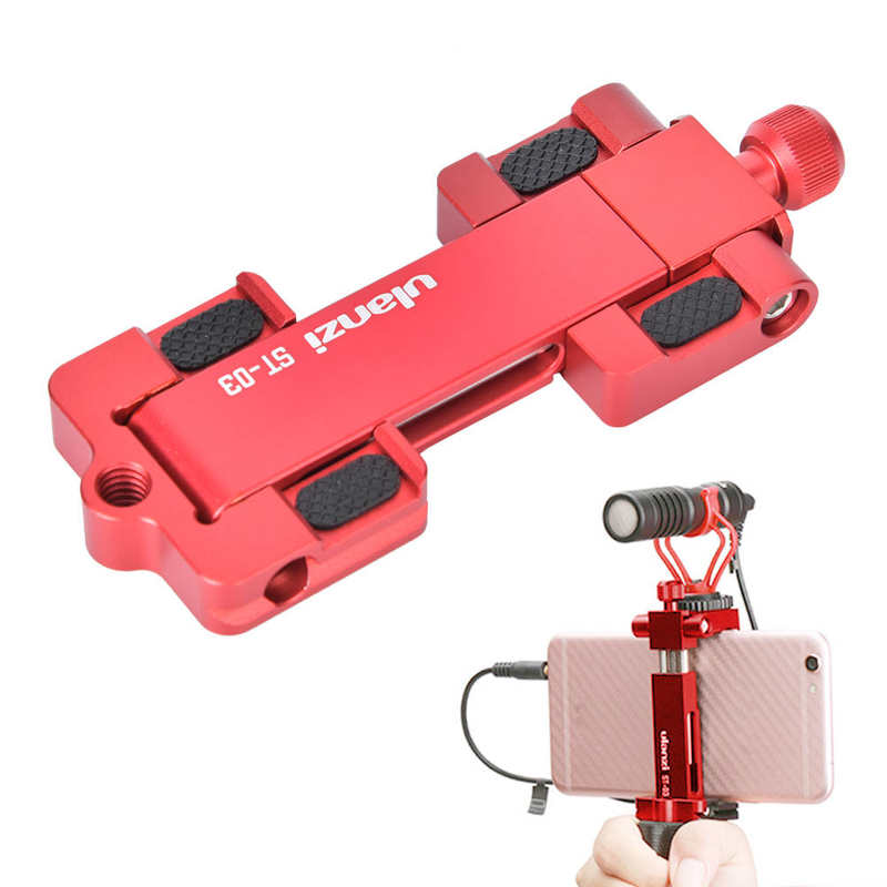 Ulanzi ST-03 Metalen Telefoon Houder Statief Mount Met Koud Shoe Mount 3 Kleur Voor Arca Swiss Quick Release Plaat Voor IPhone8/7 Plus