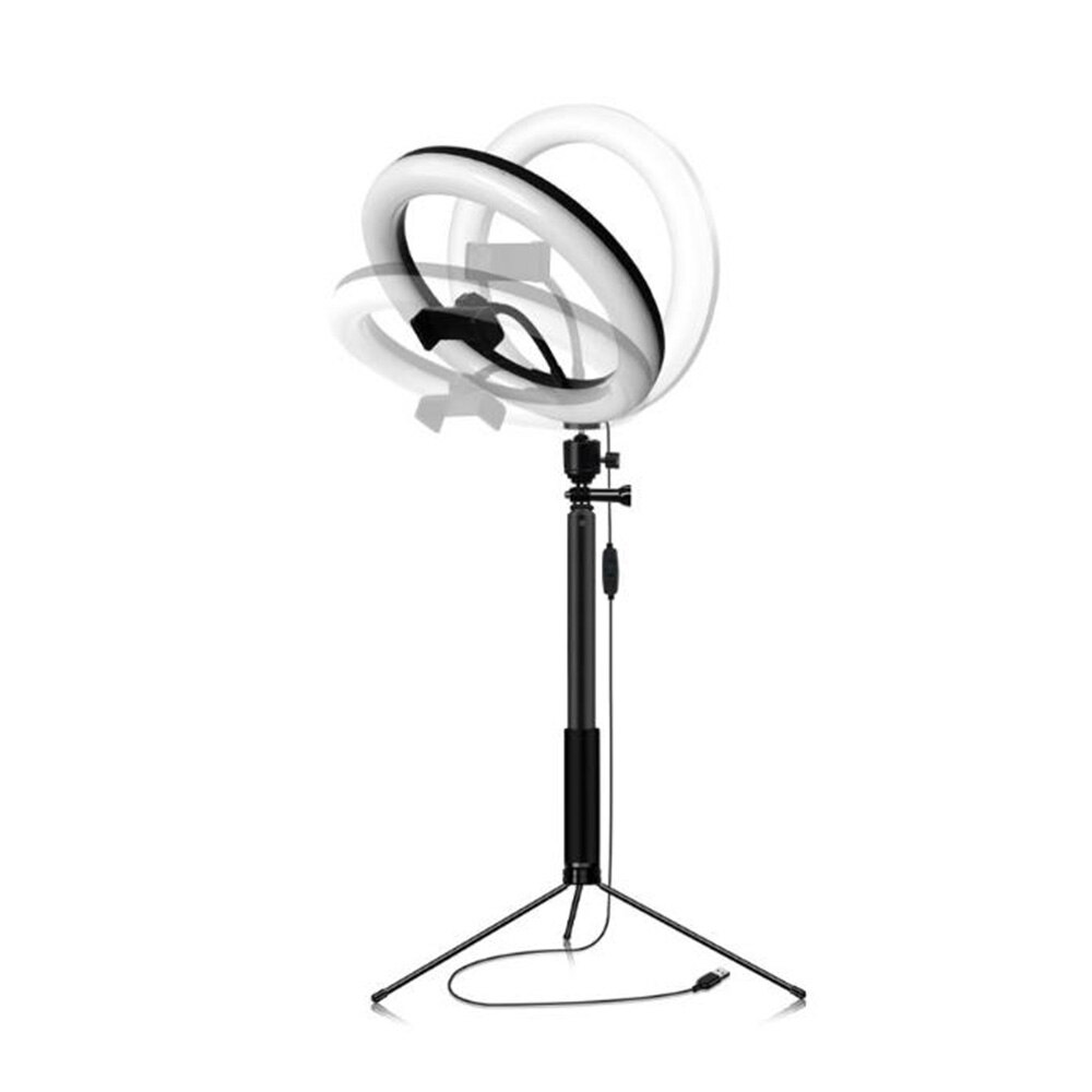 10" Selfie Ring Light Bluetooth Extendable Tripod Stands Phone Holder LED RGB Camera Halo Light for Photography With Remote