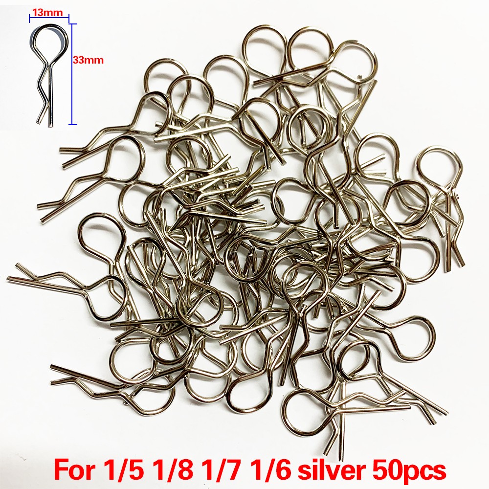 50Pcs Rc Auto Onderdelen 1/5 1/6 1/7 1/8 1/8 1/12 1/16 Rc Cars Shell Body Clips Pins Behuizing Klink R Gespen Vast Traxxas SCX10 Hsp