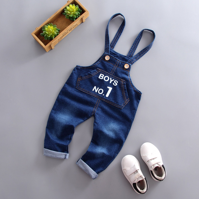 Baby Jongens Overalls Lente Herfst Pasgeboren Katoen Denim Bib Broek Kleding Voor Bebe Jongens Peuter Jumpsuits Outfits Broek: 18m