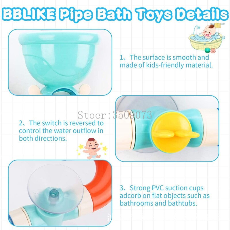 Juguetes de baño para bebé, juego de agua para ducha, grifo de goma con rueda de agua de pato, juego de rociador de agua para niños, animales, juguetes de baño de verano