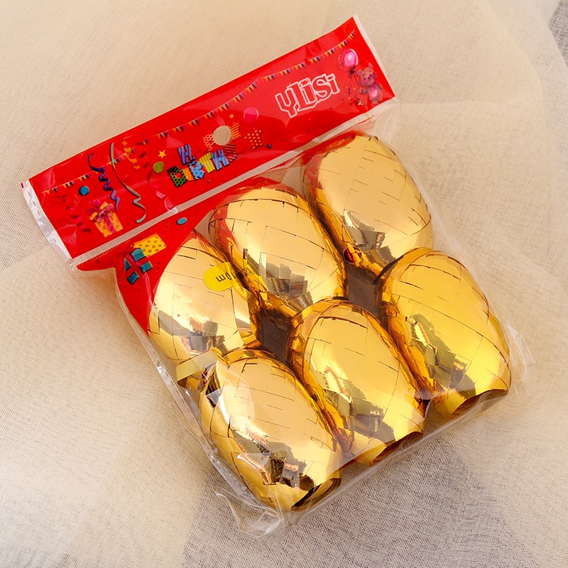 6 uds colorido globo cuerda globo boda de cumpleaños globo herramienta Curling Rollo de cinta Ballon Streamer: 01 gold