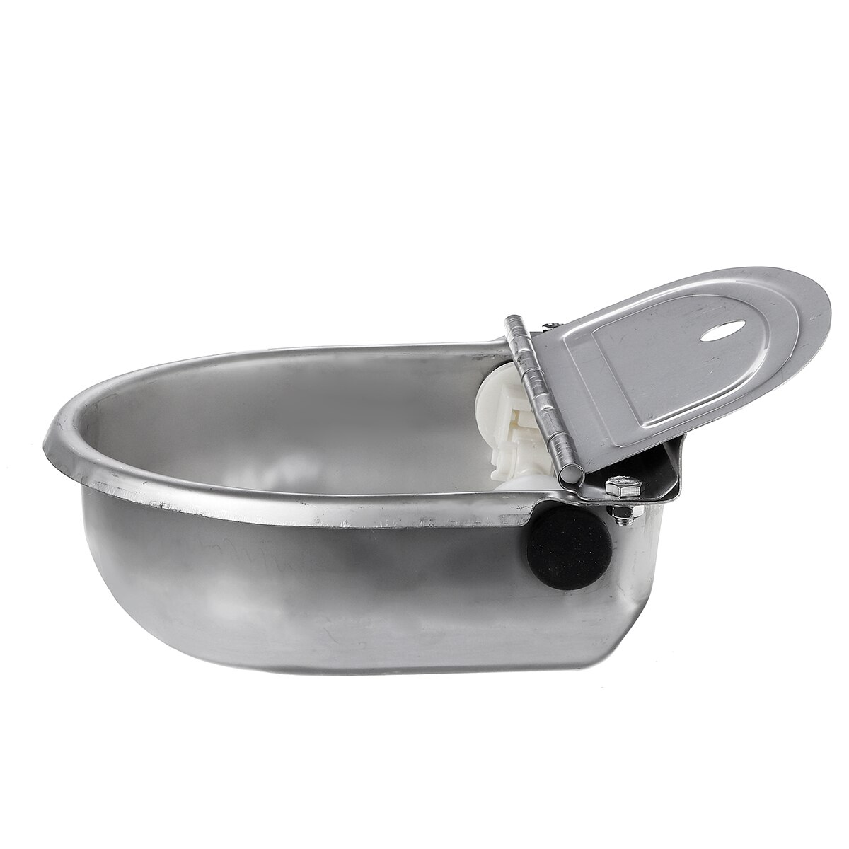 Stainless Steel With Drain Hole Drink Automatic Float Farming Trough Horse Cow Water Bowl Supplies Sheep Dog Pet Goat Cattle
