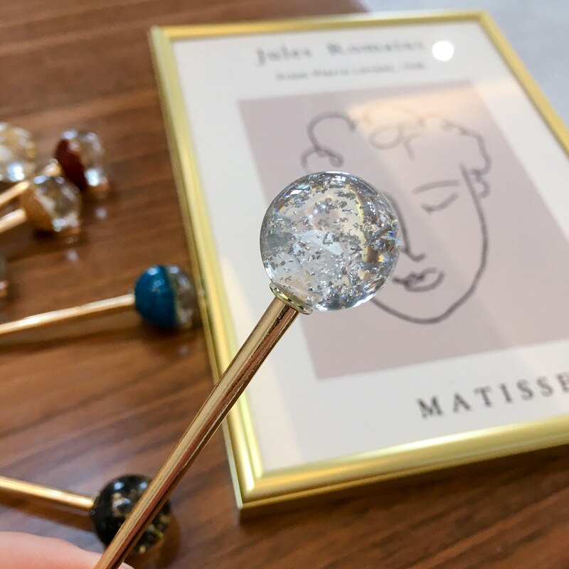 Vrouwen Meisje Glanzende Folie Sterrenhemel Bal Planeet Japan Haar Sticks Handgemaakte Barrette Haarspelden Haar Accessoires Hoofddeksels Sieraden