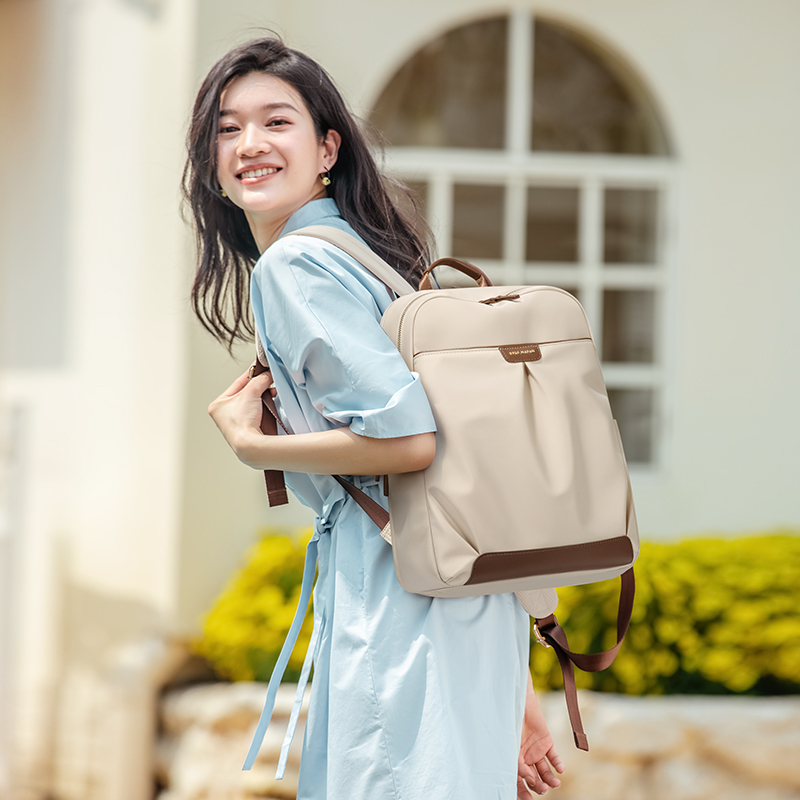 GOLF Laptop Backpack Women 15 Inch Waterproof Black Travel Backpacks Zipper Business Commuter Computer Bags