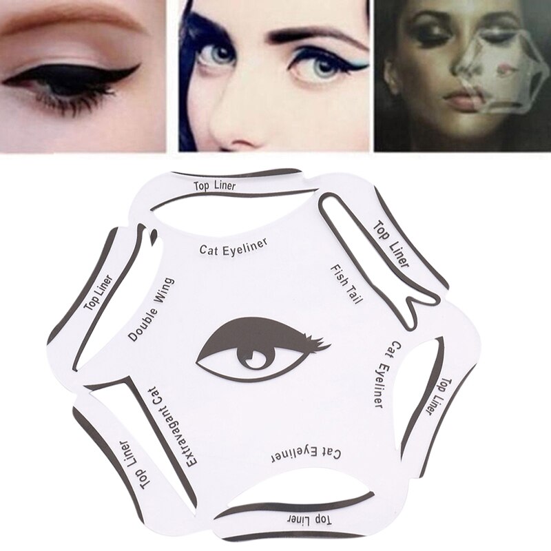 Cat Eyeliner Stencils Winged Eyeliner Stencil Models Eyebrows Card Makeup Tool