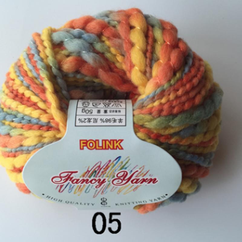 Coarse Cashmere Yarn Colour Thick Wool Hand Knitting Fine Scarf Sweater Yarns 50g Wool thread Segment dyed wool AQ302