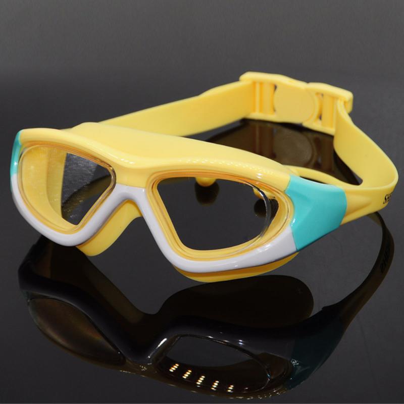 Professionele Zwembril Kinderen Zwemmen Bril W/Oordopjes Anti-Fog Uv Siliconen Waterdicht Zwemmen Brillen Kinderen: 7