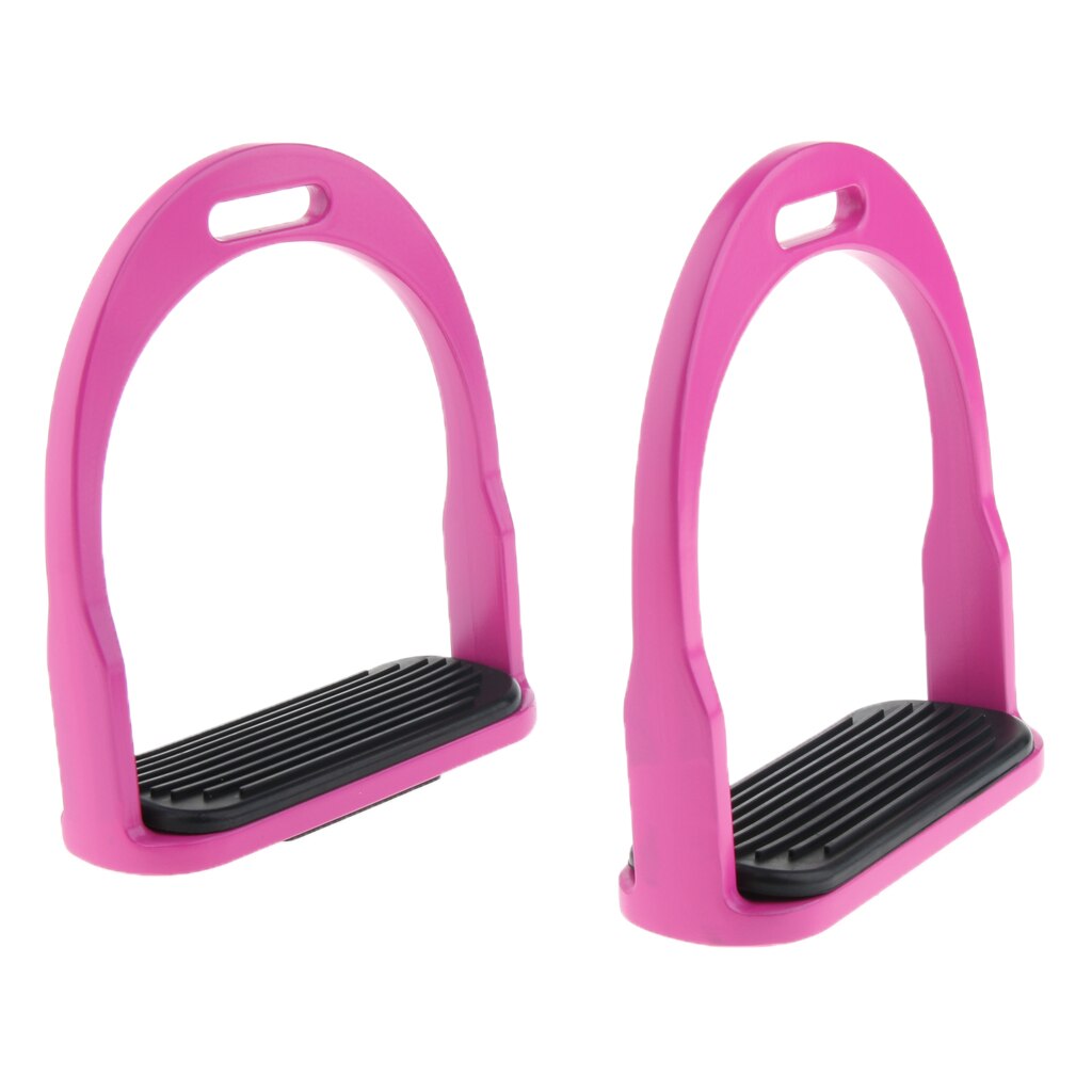 1 Pair of Horse Saddle English Stirrups Riding Flex Double Jointed Aluminum: Default Title