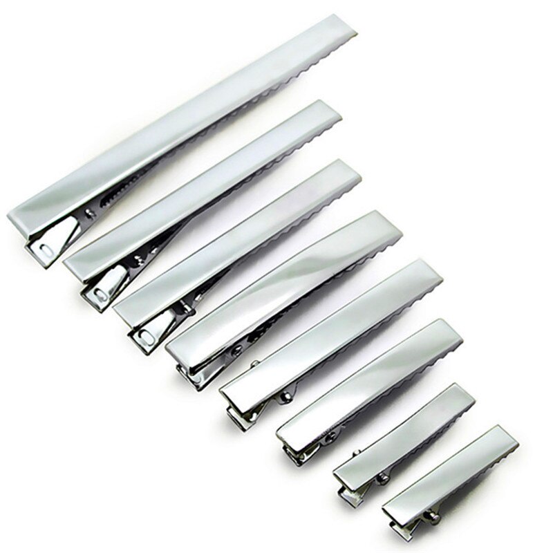 100pcs Metal Hair Style Alligator Clip Girls Single Prong Hairpins DIY Barrettes Hair Accessories 40mm,45mm,55mm,65mm,75mm,95mm