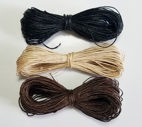 High Tenacity 100% Linen waxed cord 15m-25m/lot DIY thread rope: mixed 3 colours 15m