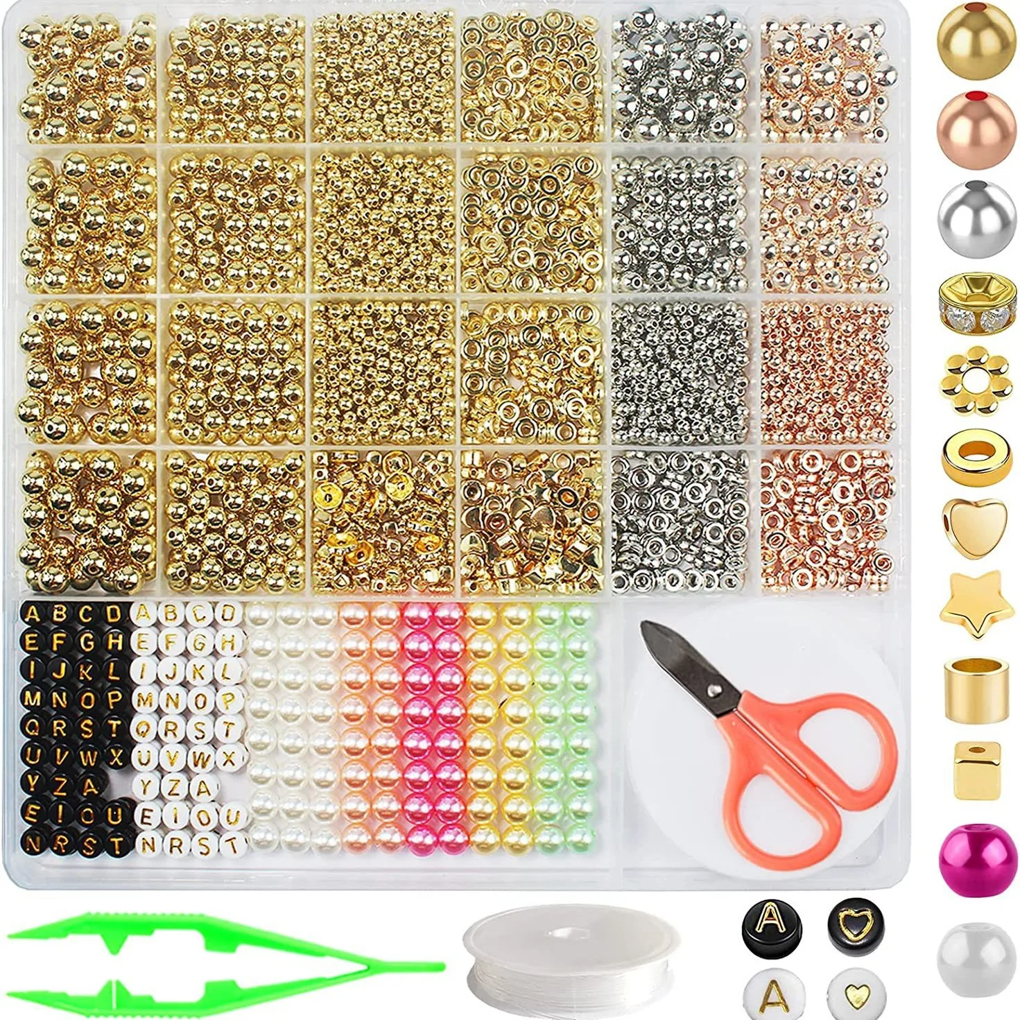 2,400 Diy Kralen Platte Kralen Armband Met Kralen
