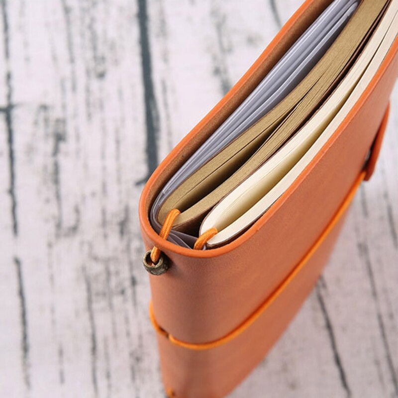 Travel Handcrafted Diary Notebook Engraved Leather Journal Message Notebook Handwriting Pocketbook Stationery