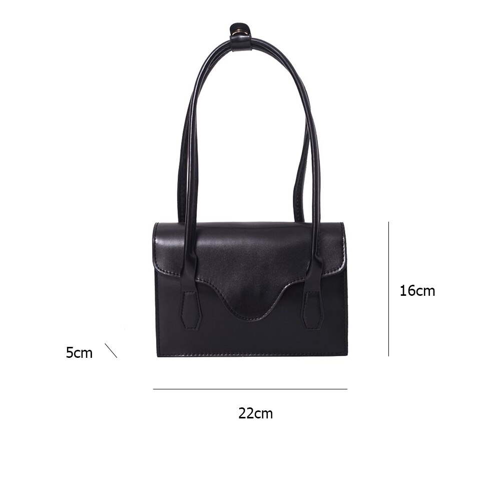 PU Leather Women Shoulder Bags Ladies Casual Pure Color Simple Underarm Handbags Female Daily Shoulder Bags