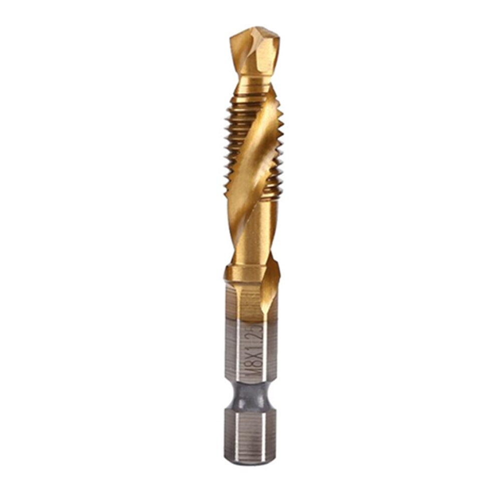1pc Thread M3 M4 M5 M6 M8 M10 Screw Tap Drill Bits Hss Taps Countersink Deburr Metric High Speed Steel 1/4 IN Quick Change Hex: Copper  M8x1.25
