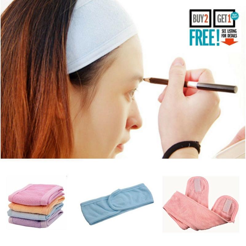 Serre-tête avec serviette réglable, bandeau anti-transpiration, antidérapant, extensible, lavable, pour le maquillage du visage, le sport