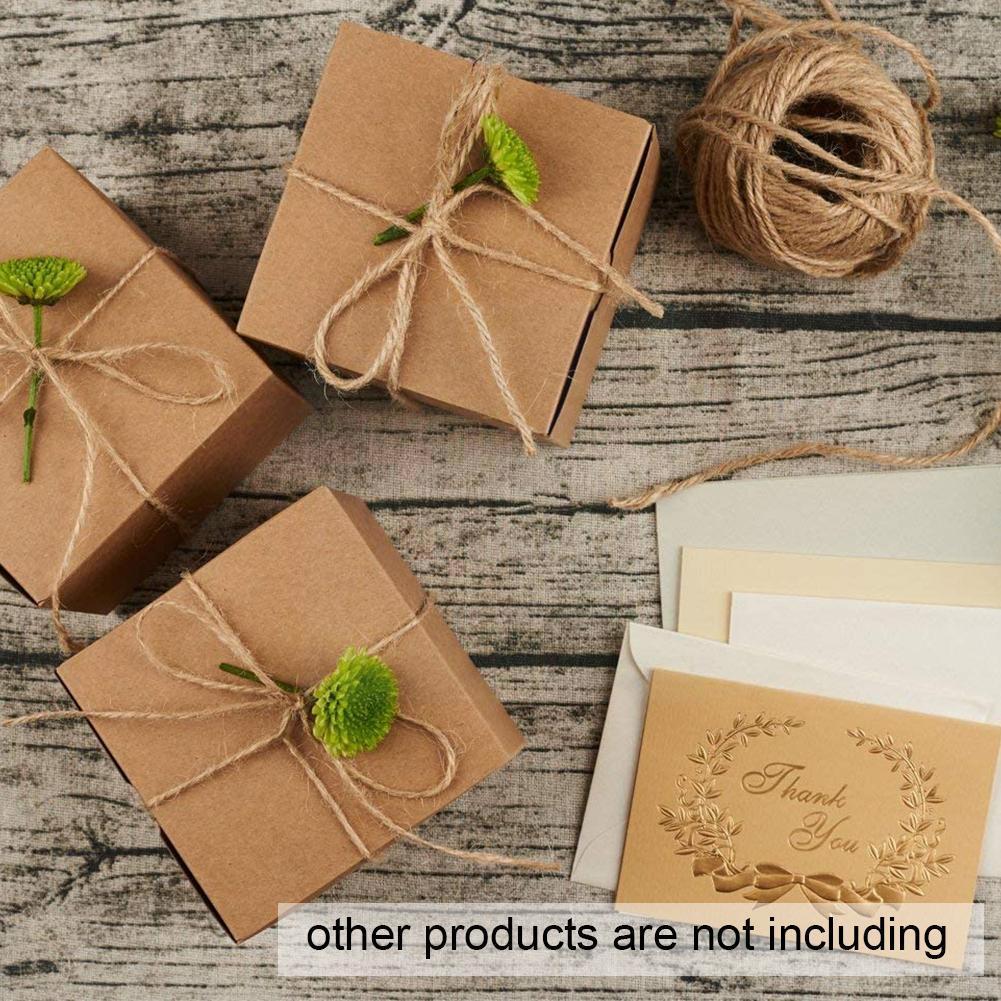 20pcs Square Kraft Paper Box Black Small Packing Wedding Cardboard Box Party Favor Box Box Brown Carton E7g0