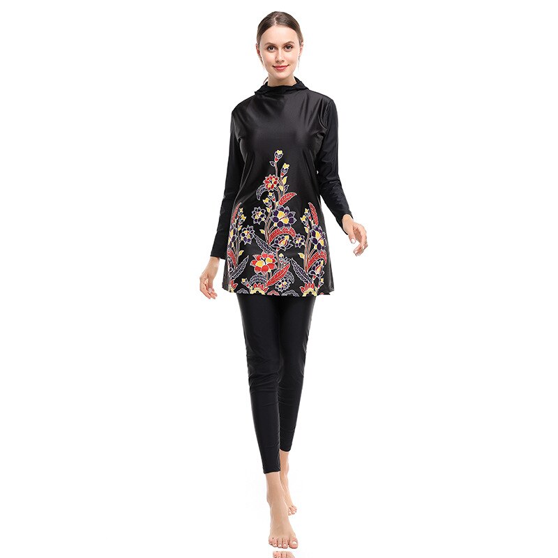 Muslim Swimwear Set - 2 Piece Hijab Burqini - Long Sleeve Top & Pants - Modest Islamic Swimsuit: 3XL