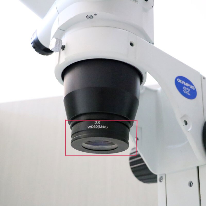 2X Mounting Thread M48 M42 M50 Working Distance 30mm WD30 Extender Lens Barlow Auxiliary Objective Lens for Stereo Microscope