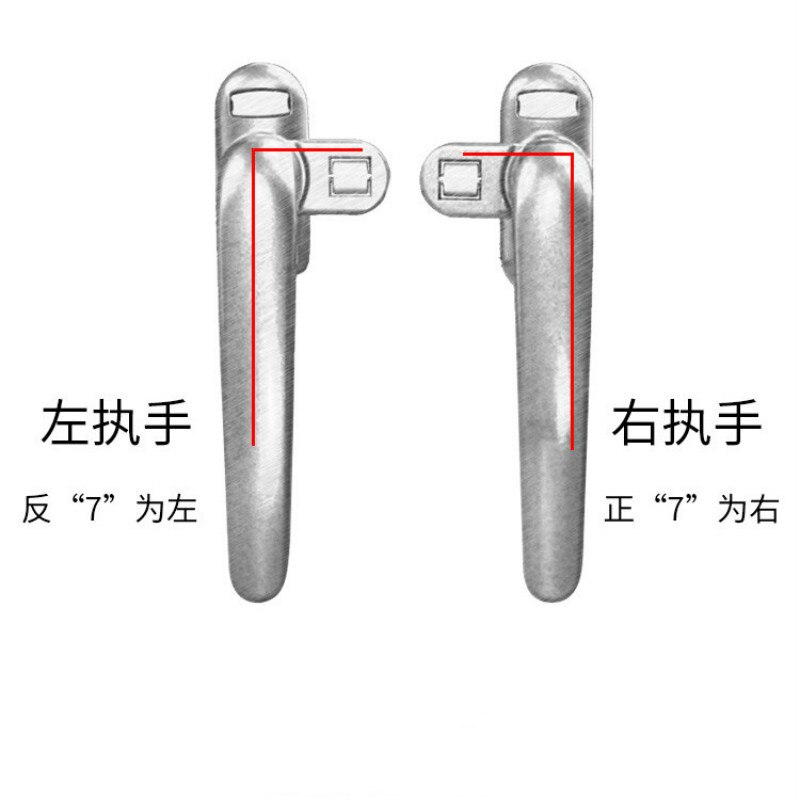 Door and window handle lock aluminum alloy steel push-pull inner and outer open window door handle with buckle handle ZP7111345