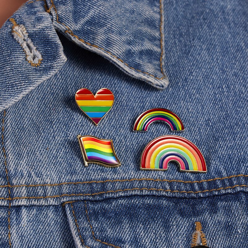 Liefde Is Liefde Lgbt Rainbow Gay Pins Multicolor Sieraden Rose Bloem Hart Broches Badge Lesbische Gay Paar Pride Emaille Revers pin