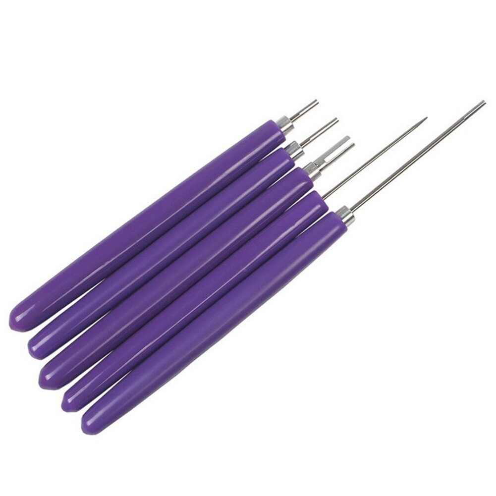 5Pcs Quilling Paper Pen Portable Scrapbooking Manual PVC Handle DIY Origami Rolling Slotted Structure Quilled Tool