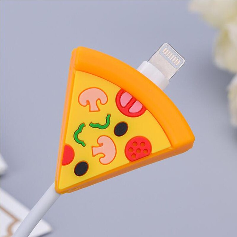 CHIPAL Bite Cute Fruit Cable Protector for iPhone USB Cable Protector Chompers Avocado Pizza Charger Wire Holder Accessories