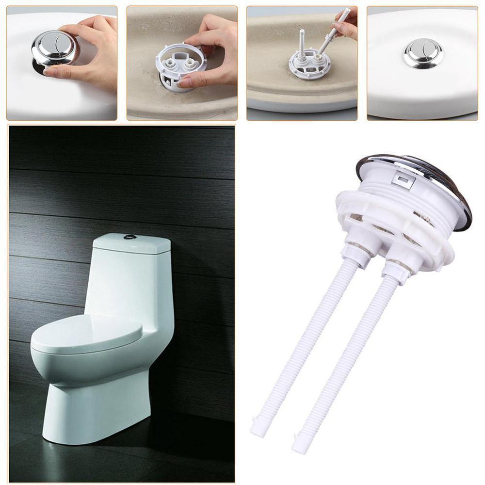 Plastic Dual Flush Toilet Water Tank Drukknop Gat Accessoires Schakelaar Cover Staaf Badkamer Universele Wc-deksel Stortbak D4O6