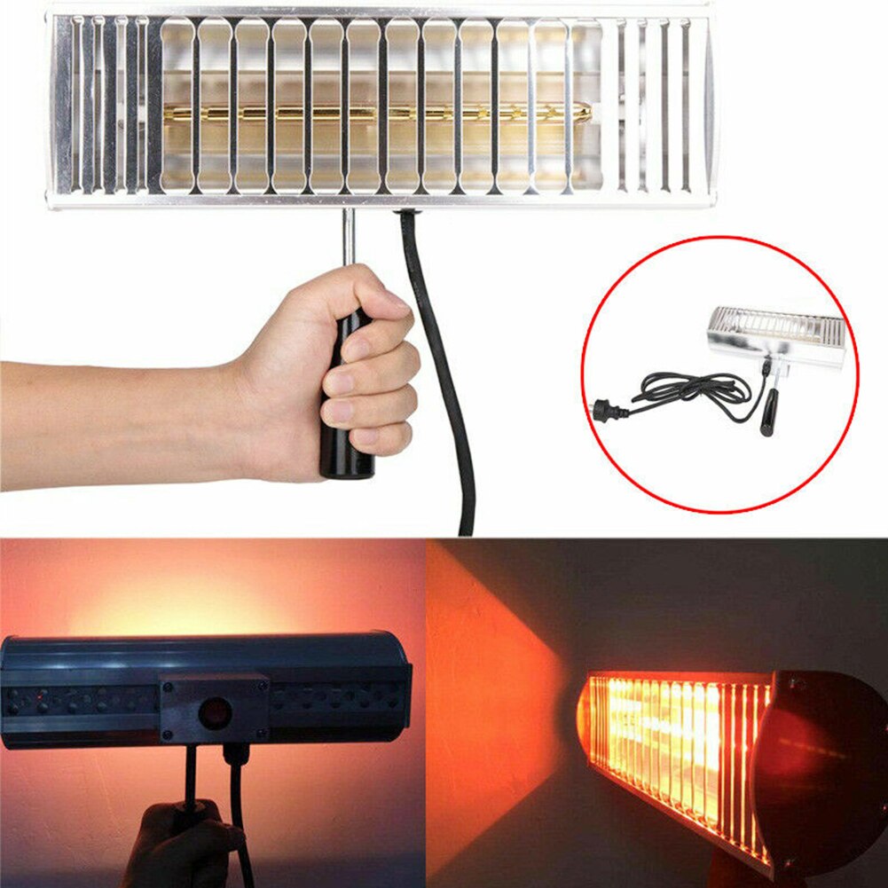 1000w bil karosseri lys bølge maling herding lampe tørking infrarød varme reparasjon spray auto bærbart filter baking håndholdt solfilm