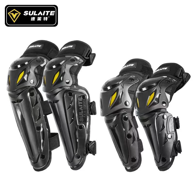 Ginocchiere per Moto ginocchiere e parastinchi regolabili per adulti, protezioni per le ginocchia equipaggiamento protettivo per ATV Moto Skateboard Skating: green