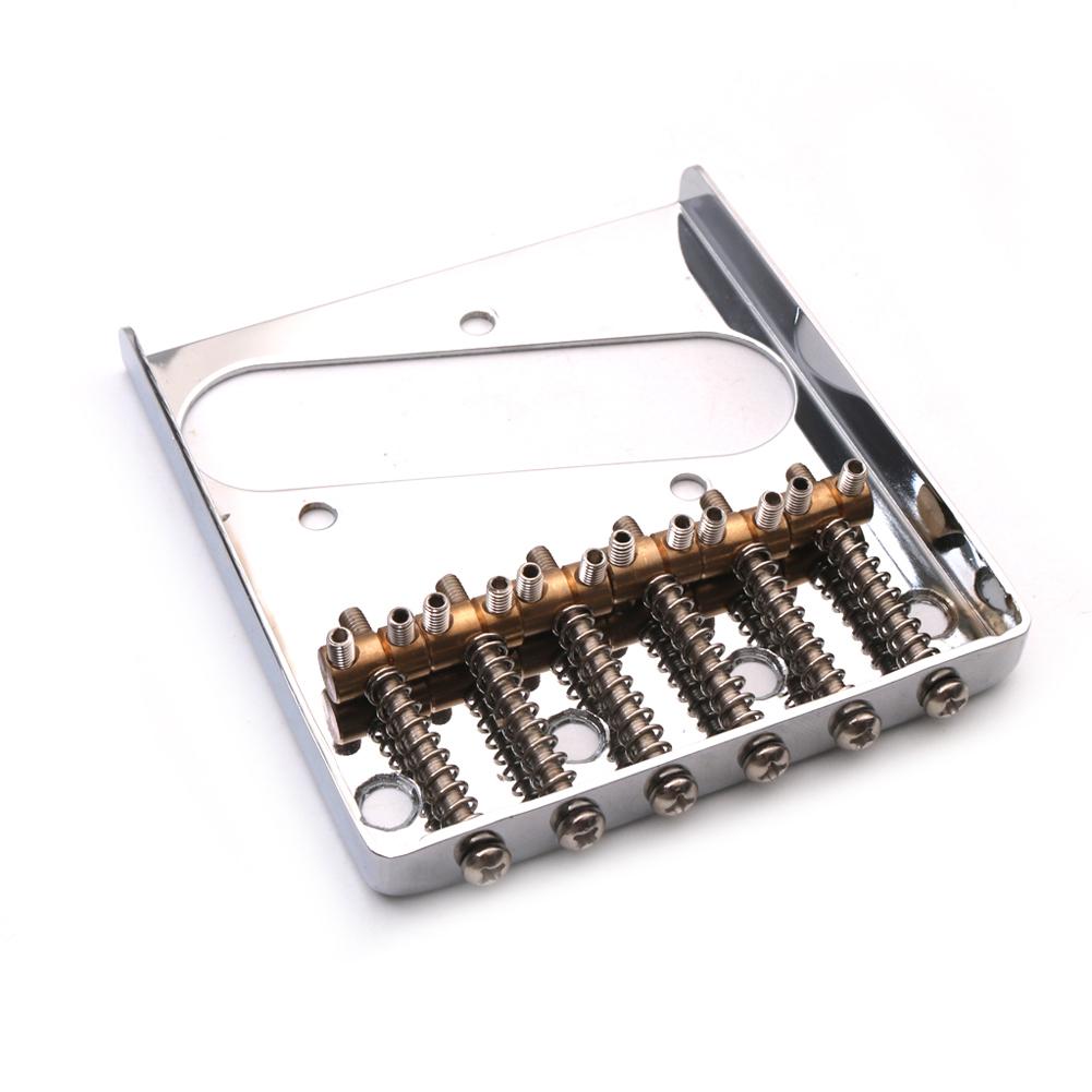 Telecaster Electric Guitar Bridge Chrome Saddle Bridge for Fender Tele Replacement