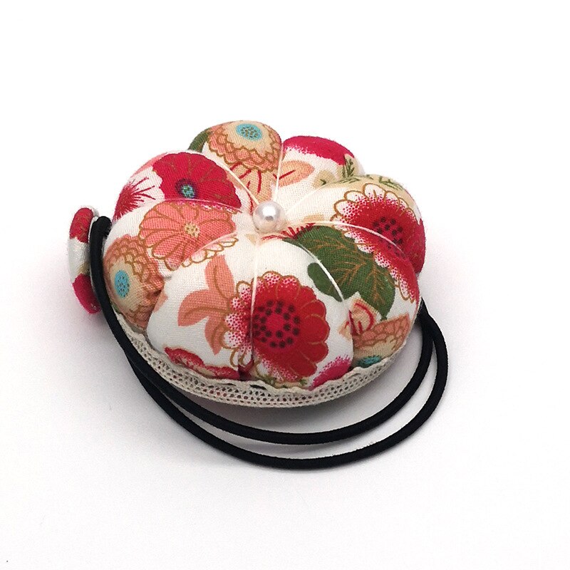 Sewing Pins Accessories Pumpkin Ball Shaped Needle Pin Cushion Pincushion Wrist Strap Stitch Needlework Mat DIY Craft Supplies: A