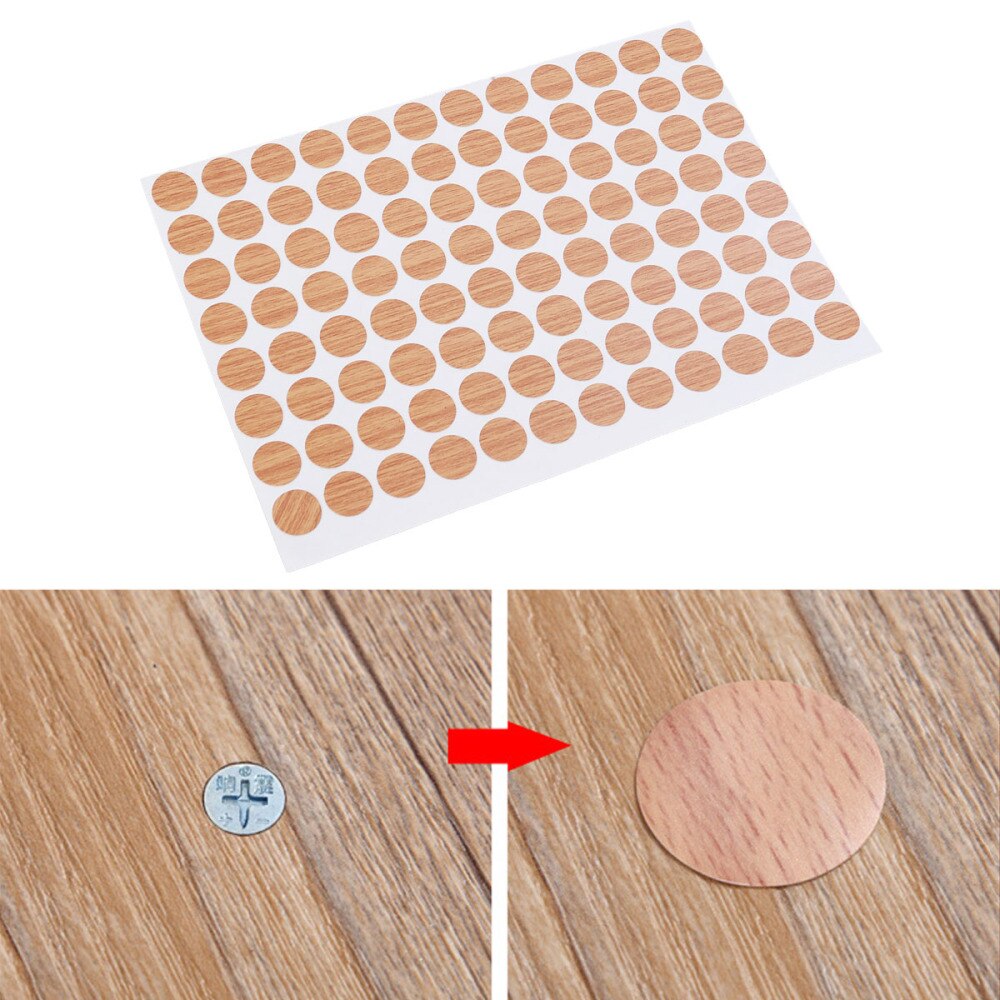 96pcs/sheet Waterproof Screw Hole Covers Non-slip Screw Hole Caps 15mm Decorative Stickers(01)