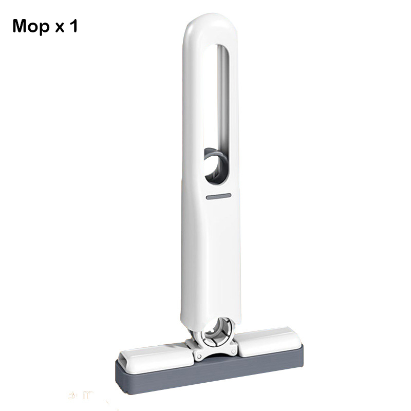 Mini Mop Powerful Squeeze Mini Mop Folding Home Cleaning Mops with Self-squeezing Floor Washing Mops Desk Window Car Clean Tools: Red