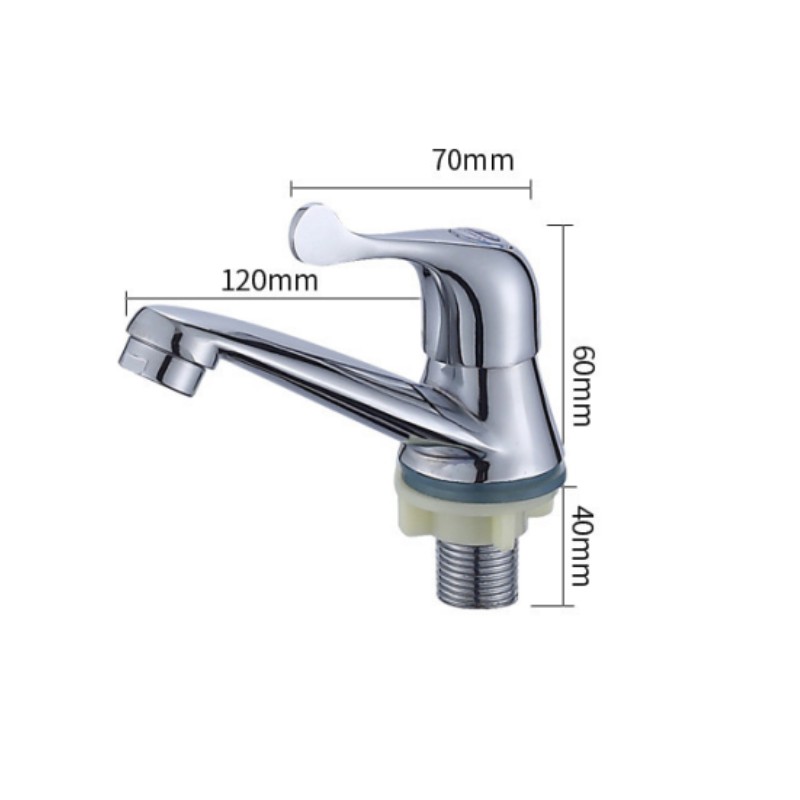 Bathroom Single Cold Water Tap Basin Sink Faucet Mixer Home Kitchen Basin Quick Opening Tap Bathroom Accessories: Default Title