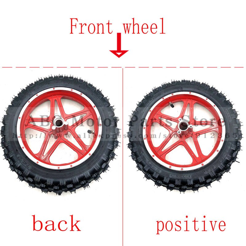 10''Mini Dirt Bike Knobby Tire wheels 2.50-10 Front or Rear rims & tyre Off Road Motocross mini motorrad child