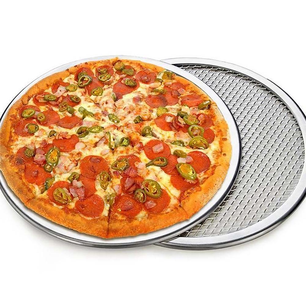 Aluminium Ronde Non-stick Mesh Pizza Scherm Plaat Pan Bakplaat Bakvormen Tool