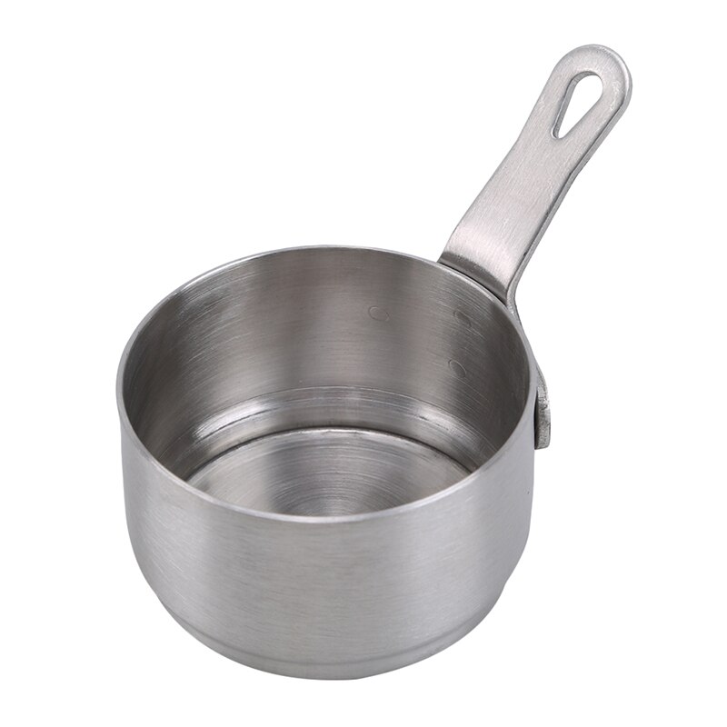 Med håndtag sauce pande hjemmebrug fondue smør køkken runde madlavning værktøj mini suppe rustfrit stål mælk opvarmning bærbar: Lille 50ml