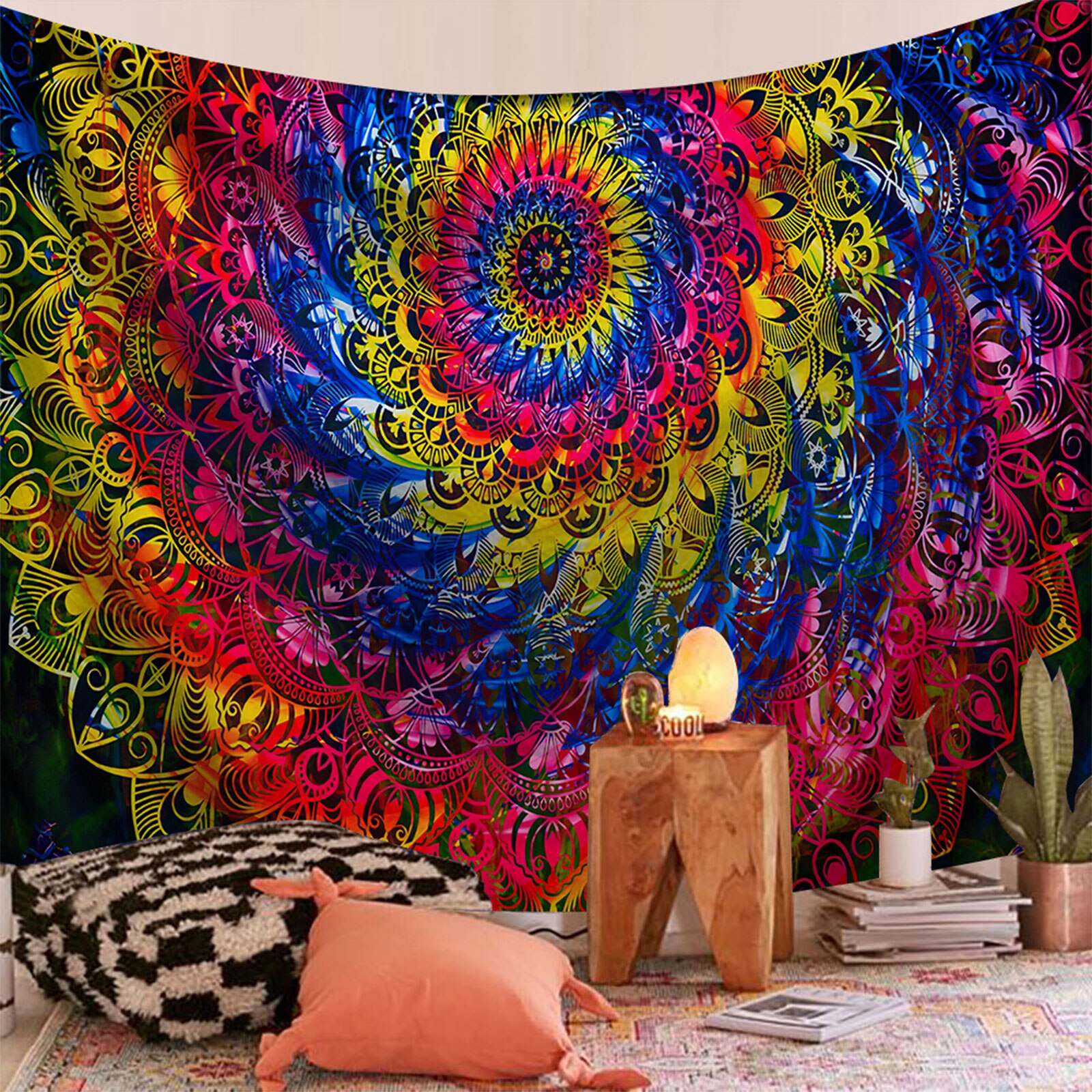 Mandala Tapestry Wall Hanging Bohemian Spiritual Tapestry Indian Hippie Wall Carpet Hanging Decor for Room D\\u00e9cor: B