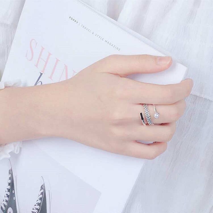 Bohemien Punk Jahrgang Multi-schicht Ringe für Frauen Silber Farbe Schmuck Mädchen Einstellbare Größe offen Finger Ringe