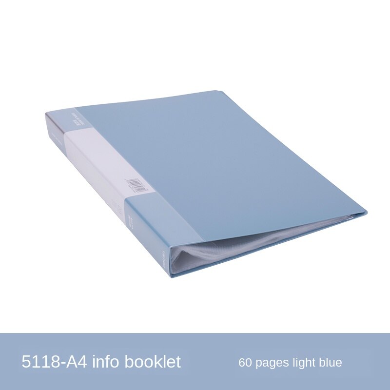 Data Book Map Insert Zak Transparant Student Test Papier Bevat Kantoor Map Multi-Specificatie Map: Style3-60PLight blue