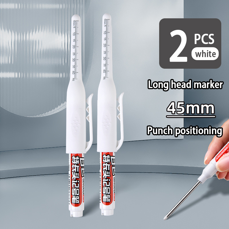 45mm långa spetsiga oljepennor vattentät snabbtorkande lämplig för träbearbetning kakel glas ritning markering kontor: Ljusgul