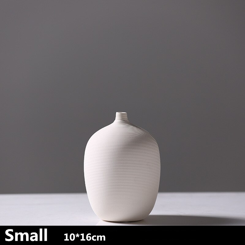 Moderne chinese porseleinen vazen met witte draad, keramische vazen voor bruiloften en huisdecoratie, kantoorbloemen 22: Klein