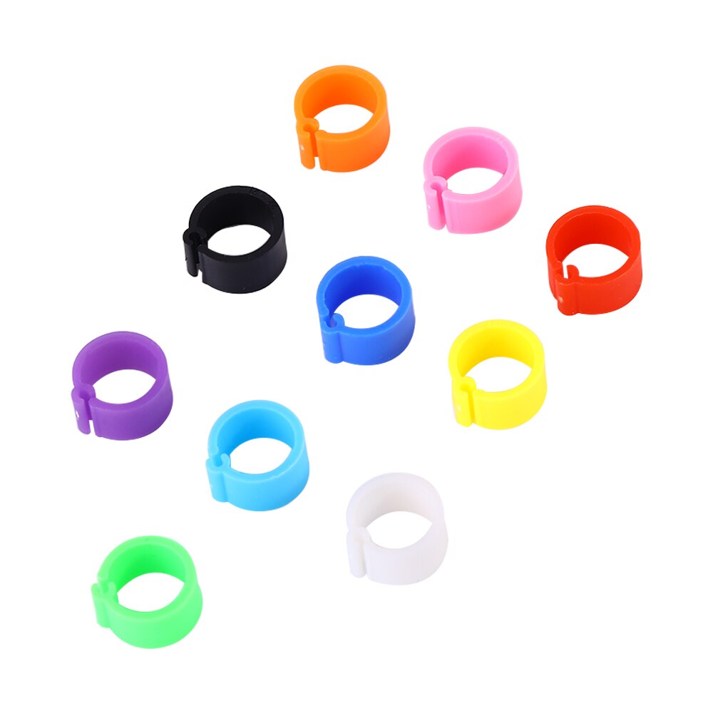 100 Pcs/set Inner Diameter 8mm Pigeon Leg Poultry Dove Bird Parrot Clip Rings Band Foot Ring Pigeon Supplies Bird Appliances