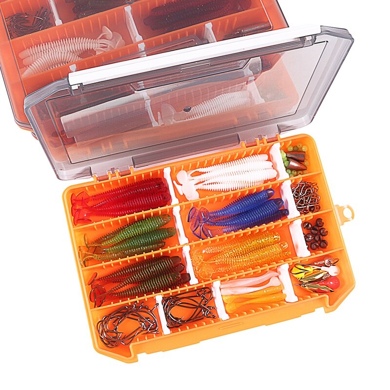 Artificial Fishing Lure Soft Lure Set Mixed Universal Assorted Fishing Baits for Saltwater and Freshwater with Tackle