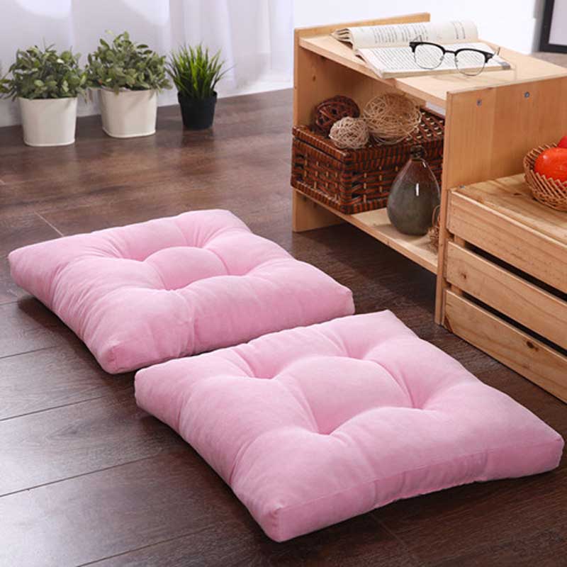 Dossier de chaise de bureau, Support de taille pour fenêtres épaisses, matelas Futon, banc carré, coussin de siège, 1 pièce: pink / 43x43x6cm