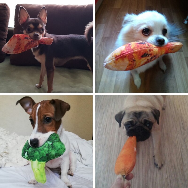 Anti Bite Dog Toys Simulation Vegetable Drumstick Toy Puppy Pet Play Chew Toys Squeaky Toys For Dogs Cats Pets Supplies